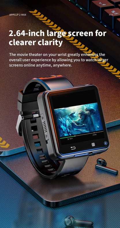 Domars Full Netcom Multi-language Smart Watch 2.64-inch Large Screen 1200mAh Large Battery Video Call APP Downloading