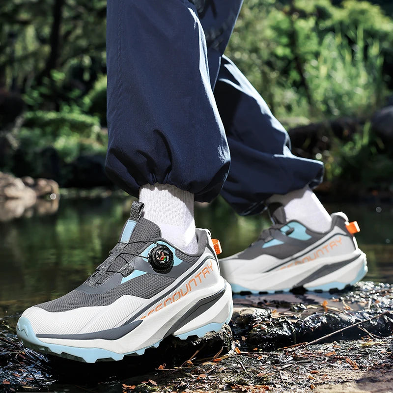 Men's Running Shoes Outdoor Mesh Breathable Mountain Off-Road Climbing Shoes Wear-Resistant Cozy Fashion Sneakers for Men