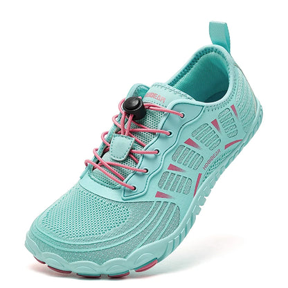 HOBIBEAR Wide Toe Barefoot Sneakers, Unisex Non-Slip Outdoor Athletic Shoes with Elastic Band, Beach Sneakers