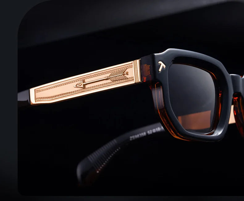 Ochelari de soare polarizați, pătrați, în stil punk, pentru bărbați, de marcă de lux, clasici, dreptunghiulari, cu protecție UV400, pentru șofat, la modă, pentru activități în aer liber