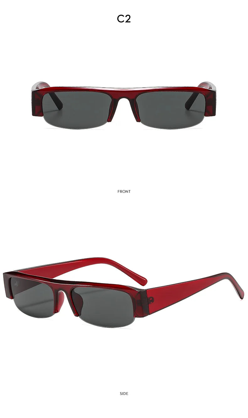 ochelari de soare vintage, mici, dreptunghiulari, cu jumătate de ramă, negri, cu lentile în degrade leopard, pentru femei, ochelari de soare la modă pentru condus