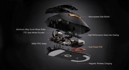 MCHOSE K7 Ultra trådløs gamingmus PAW3950 Dual 8K polling rate letvægts magnetisk trådløs opladningsdock til esport og kontor