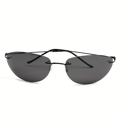 Ochelari de soare polarizați din titan, în stilul Neo din „Matrix”, ultralegeri, fără ramă, pentru bărbați, destinați conducerii, cu design de marcă – Oculos De So