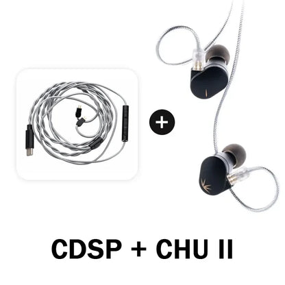 MOONDROP CHU II CHUII DSP Dynamic Driver In-Ear Earphone IEMs HiFi Music Earbuds with 0.78mm Interchangeable Cable Wired Headset