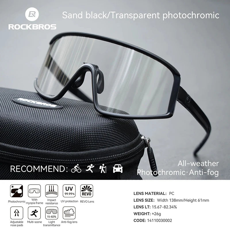 Ochelari de ciclism ROCKBROS: ochelari de soare polarizați, fotocromatici, anti-ceață, ochelari de protecție rezistenți la vânt, ochelari sportivi pentru MTB și biciclete de șosea