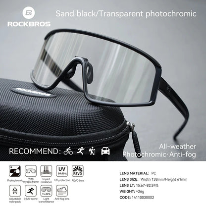 Ochelari de ciclism ROCKBROS: ochelari de soare polarizați, fotocromatici, anti-ceață, ochelari de protecție rezistenți la vânt, ochelari sportivi pentru MTB și biciclete de șosea