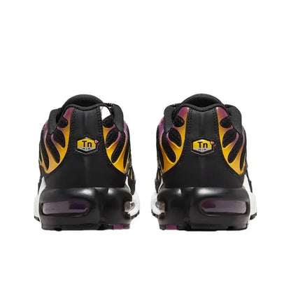 Nike Air Max Plus, chaussures de sport pour hommes, modèle noir et violet, en tissu respirant, avec amorti, pour l'entraînement, DX2663-001.