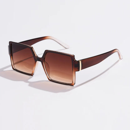Ciclism 1/2 buc. Ochelari de soare cu ramă mare pătrată, cu prindere pentru femei, stil retro, ochelari de soare cu ramă mare, negri, la modă, cu lentile degradate