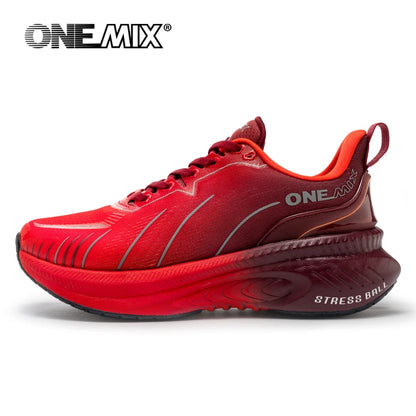 Zapatillas de running ONEMIX con nueva amortiguación para hombre, aptas para corredores de peso elevado, deportivas con cordones para mujer, antideslizantes, de exterior, zapatillas atléticas masculinas