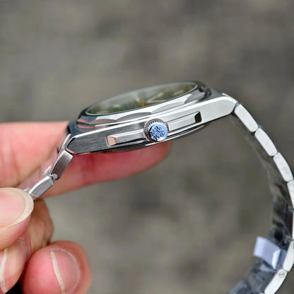 IX&DAO 2026 neue Warrior 37mm Herren-Automatikuhr, mechanisch, Emaille-Zifferblatt, Miyota 9015, Saphirglas, Edelstahl, wasserdicht bis 10Bar