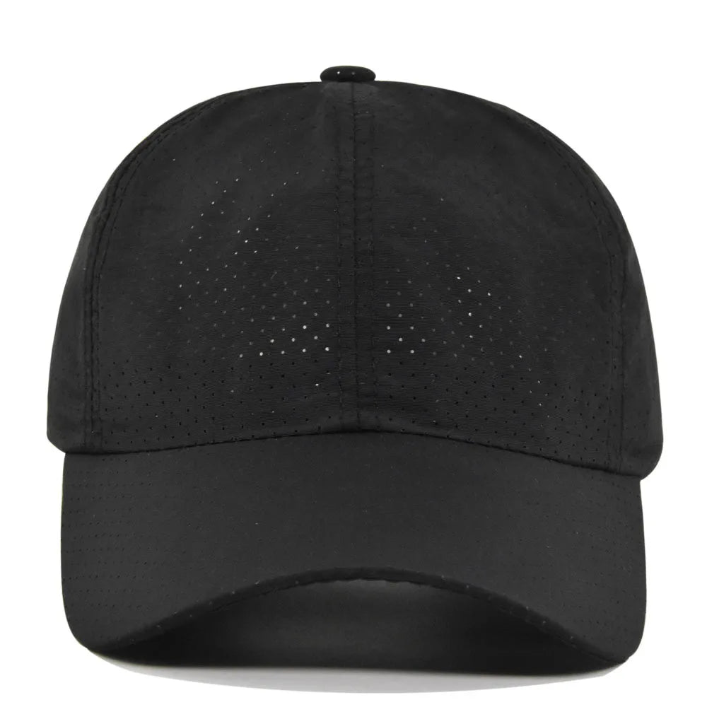 Dry Quickly Sun Cap Woman Outdoors Casual Sport Hat Men Big Size Baseball Cap 55-60cm Adjustable Sun Visor Cap Peaked Cap