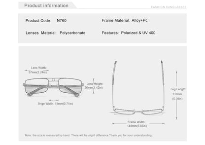 Ochelari de soare cu ramă dreptunghiulară pentru bărbați marca KINGSEVEN, cu lentile polarizate, ochelari de modă pentru șofat, protecție UV400