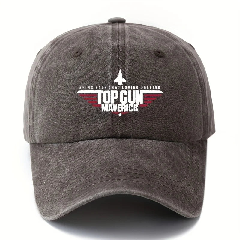 "TOP GUN MAVERICK" Men'S Classic Vintage Baseball Cap, Adjustable  Hat with Curved Brim, Casual Outdoor Sports