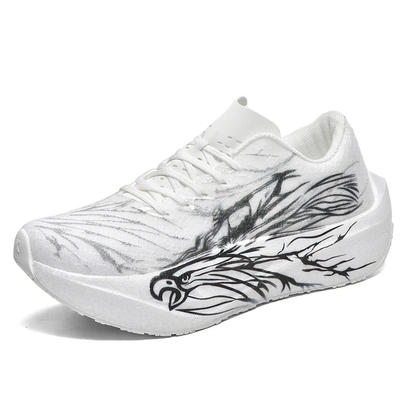 2026 New Eagle Pattern Running Shoes Carbon Plate Marathon Sports Shoes Ultra-Light Breathable Cushioning Training Running Shoes