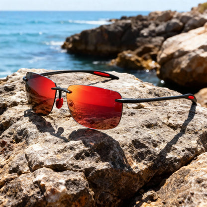 4 bucăți ochelari de soare aviator polarizați, ultra-ușori, de 11 g, cu ramă TR90 fără cadru – flexibili și confortabili, unisex, pentru condus, pescuit și activități în aer liber