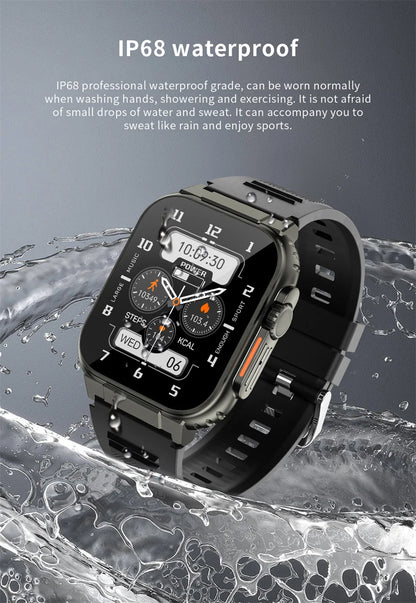 LIGE 600mAh New Ultra Smart Watch Men Bluetooth Call TWS Local Music Sport Clock 1.96'' IP68 Waterproof Relógio Smartwatch Women