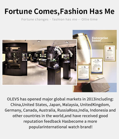 OLEVS Men's Watch Top Brand Luxury Wrist Watch For Men Fashion Rose Gold Stainless Steel Waterproof Watch Day Date Quartz Clock