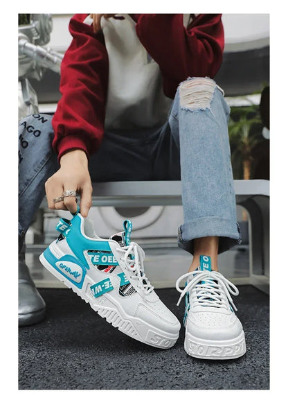 Sapatilhas de skate para homem, verão, em pele, casuais, moda, outdoor, corrida, desporto, caminhada, ténis, plataforma, designer, luxo