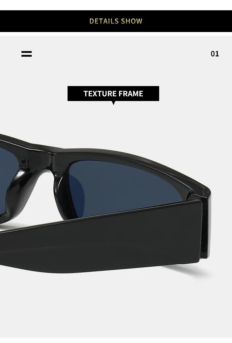 Ochelari de soare negri cu ramă îngustă în stil hip-hop, ochelari de soare retro pentru bărbați, de culoare portocaliu, UV400