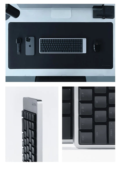 Lofree FLOW2 Mechanische Tastatur fürs Business-Büro, kabellos per Bluetooth und kabelgebunden, leiser und sanfter Klang, kompatibel, geräuscharm, Aluminiumgehäuse