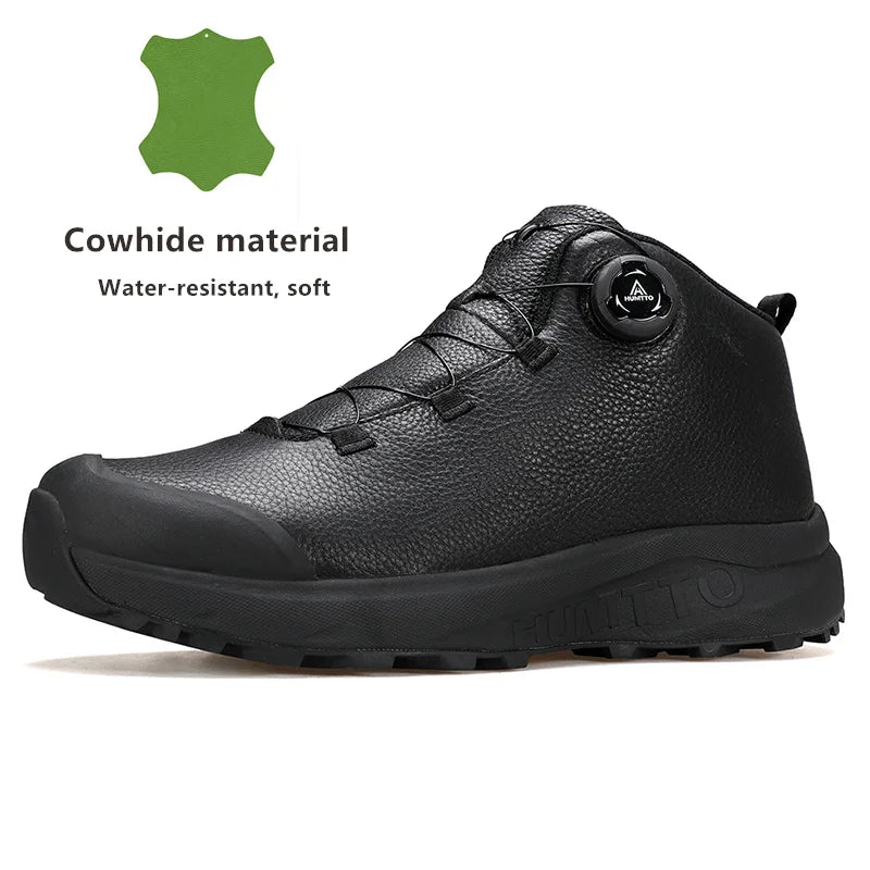 HUMTTO kožne cipele za muškarce, zimske outdoor sportske cipele za kampiranje, prozračne trekking čizme, muške neklizajuće planinarske tenisice