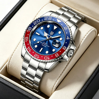 2026 New QINGXIYA Luxury Men Quartz Watches Stainless Steel Waterproof Luminous Date Watch Top Brand Men Wristwatch reloj hombre