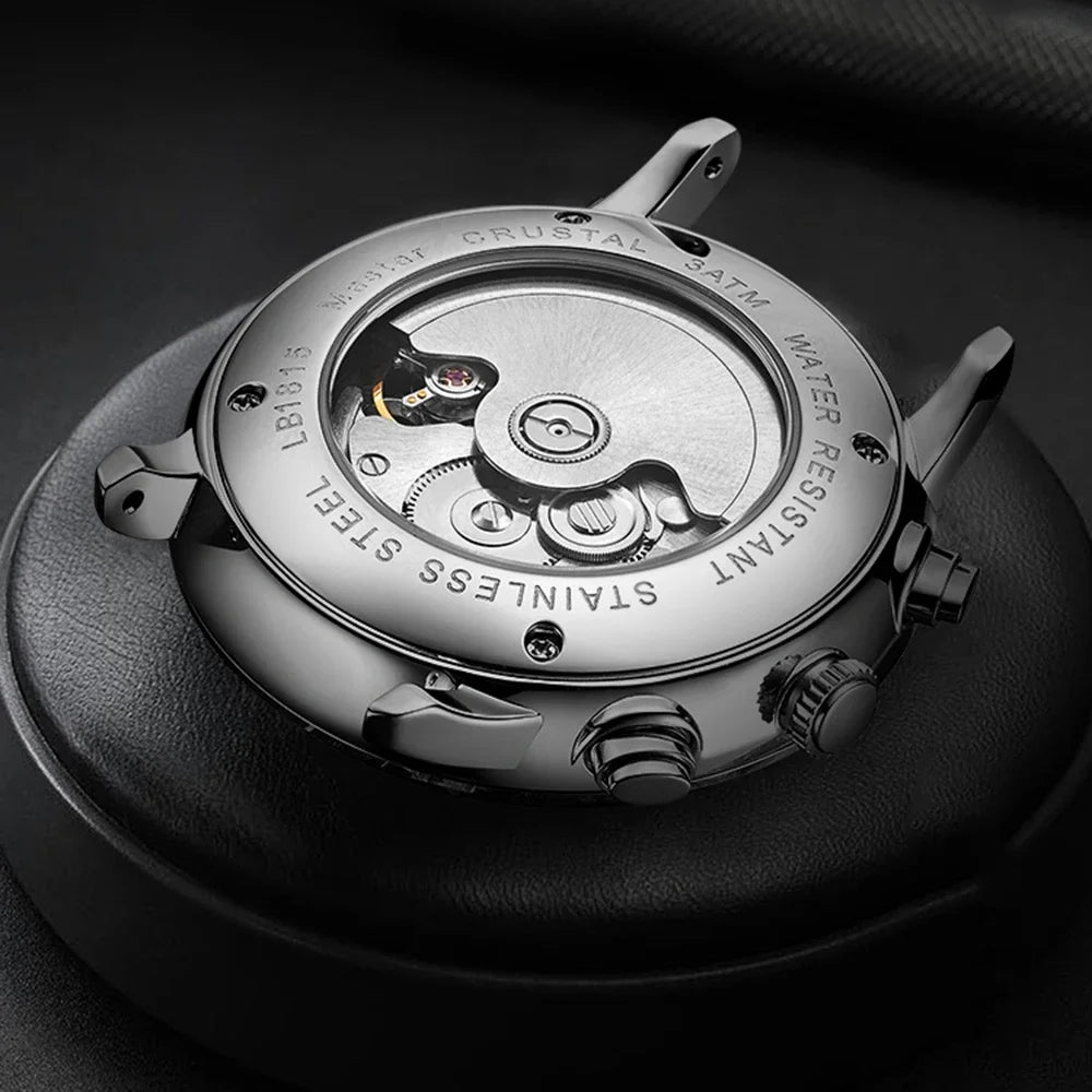 Luxuriöse Automatikuhr für Herren, mechanisch, selbstaufziehend, Business-Armbanduhr aus Edelstahl mit Leuchtanzeige, Relojes Para Hombre 2020