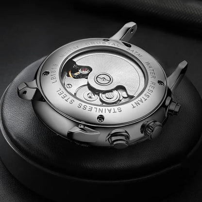 Luxuriöse Automatikuhr für Herren, mechanisch, selbstaufziehend, Business-Armbanduhr aus Edelstahl mit Leuchtanzeige, Relojes Para Hombre 2020