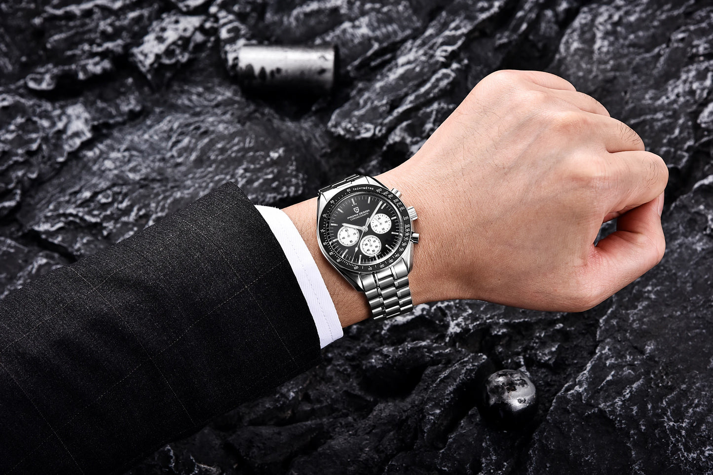 PAGANI DESIGN 2026 New Mens Watches Panda Moon Watch Luxury Quartz Watch For Men Automatic Date Sport Chronograph Wristwatch Men