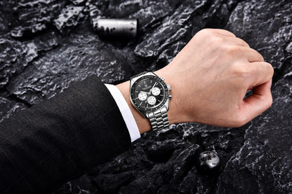 PAGANI DESIGN 2026 New Mens Watches Panda Moon Watch Luxury Quartz Watch For Men Automatic Date Sport Chronograph Wristwatch Men