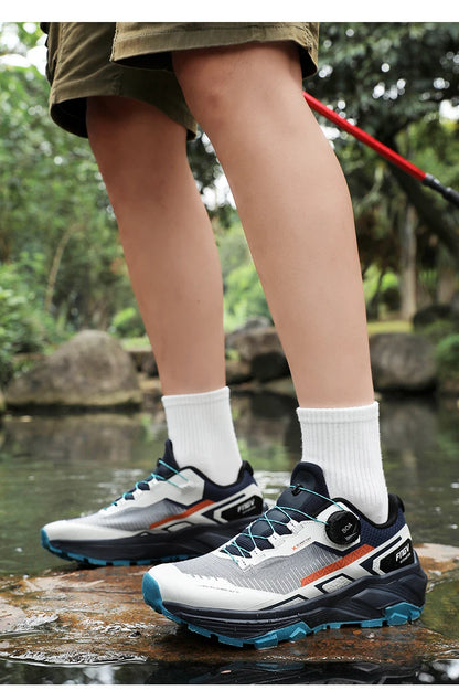 Zapatillas de running para hombre de primavera y verano, calzado de senderismo para exteriores, zapatillas de trail resistentes al desgaste con cierre BOA, transpirables, de estilo deportivo y casual