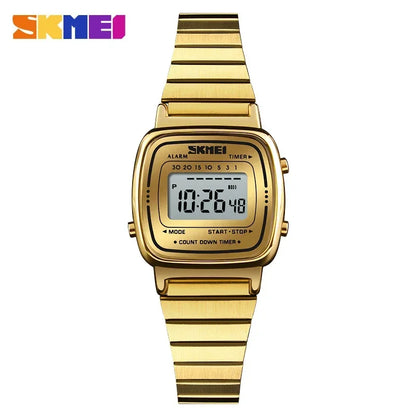 SKMEI1901 Women Top brands Luxury 3Bar Waterproof Ladies Watches Small Dial Digital Watch Relogio Feminino  Fashion Sport Watch