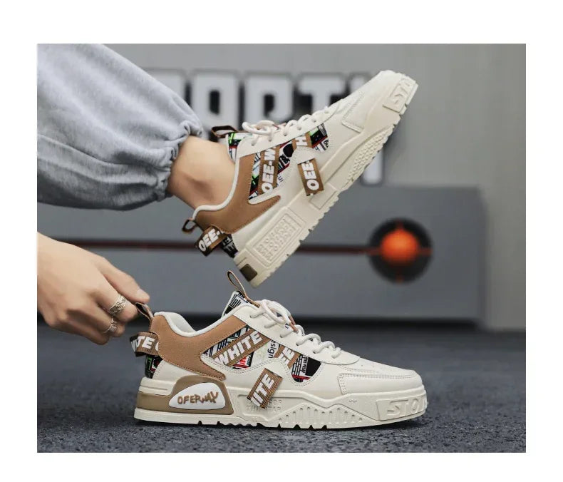 Sapatilhas de skate para homem, verão, em pele, casuais, moda, outdoor, corrida, desporto, caminhada, ténis, plataforma, designer, luxo