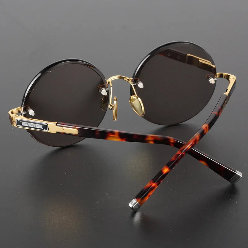 Ochelari de soare din rășină pentru bărbați, fără ramă, cu protecție UV400, ochelari de protecție stilată, ochelari de soare decorativi de vară