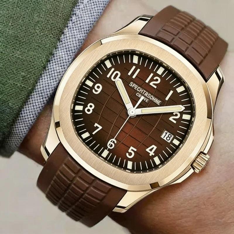 Specht&Sohne 40MM Men's Watches Mechanical Watch Japan Miyota 8215 Movt Rose Gold Stainless Steel Classic 5167 Watch Waterproof