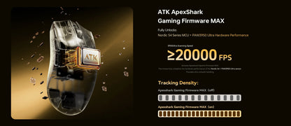 Rato sem fios ATK Blazing Sky X1 V2 Ultimate Dual Mode, leve, PAW3950 Ultra Dual 8K HZ, baixa latência, ergonomia personalizada
