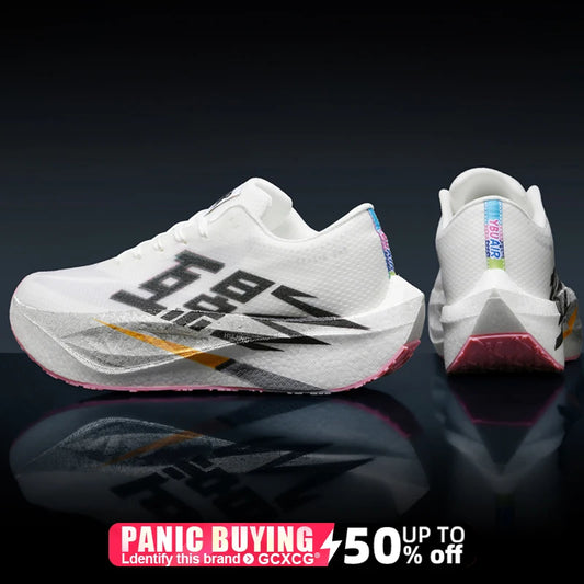 Running Shoe Men Sports Carbon Board Speciality Breathable Lightweight Women's Comfortable Athletic Nonskid Sneakers﻿ Marathon