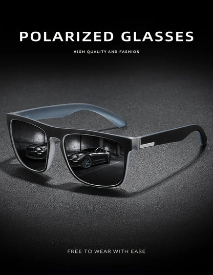 3Pcs Fantasy Gradient Mutipcolor Square Polarized Sunglasses AntiGlare UV400 Glasses Summer Party Driving Fishing Christmas Gift