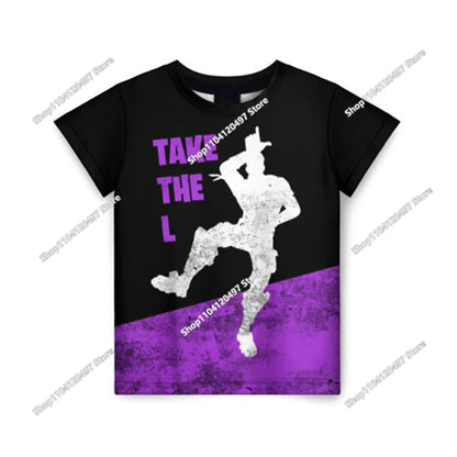 Anime Fortnite T-Shirts Girl Clothing T Shirt Boys White Cartoon Tees Baby Summer Shirts Cute Printed Tops Costume