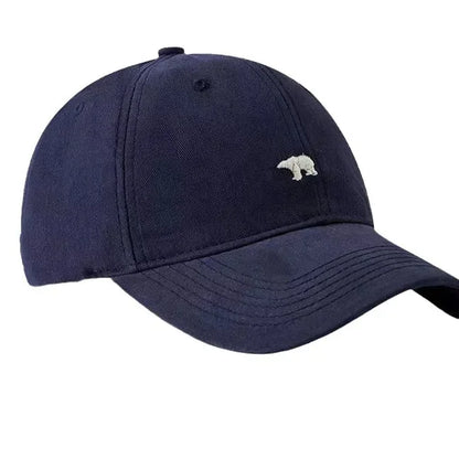 Polar Bear Embroidery Sun Hat Cotton Baseball Cap Lightweight UV Protection for Spring Summer Fall