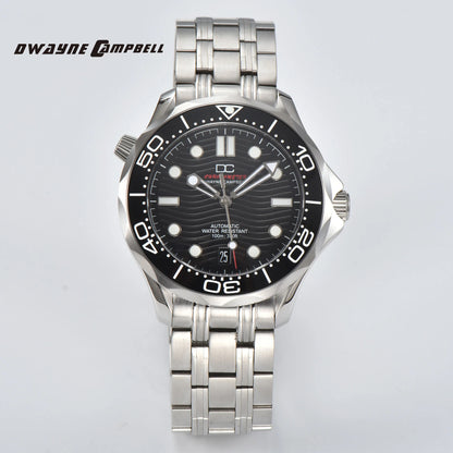 DWAYNE CAMPBELL Orologio da uomo di alta gamma NH35 automatico meccanico, lunetta in ceramica, impermeabile, classico da business