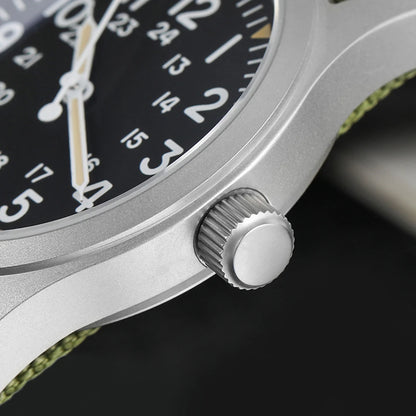 Militado ML05 Military Watch VH31 Sweep Movement Domed Sapphire Crystal Wristwatch High Clear AR Coating 38mm Vintage Watches
