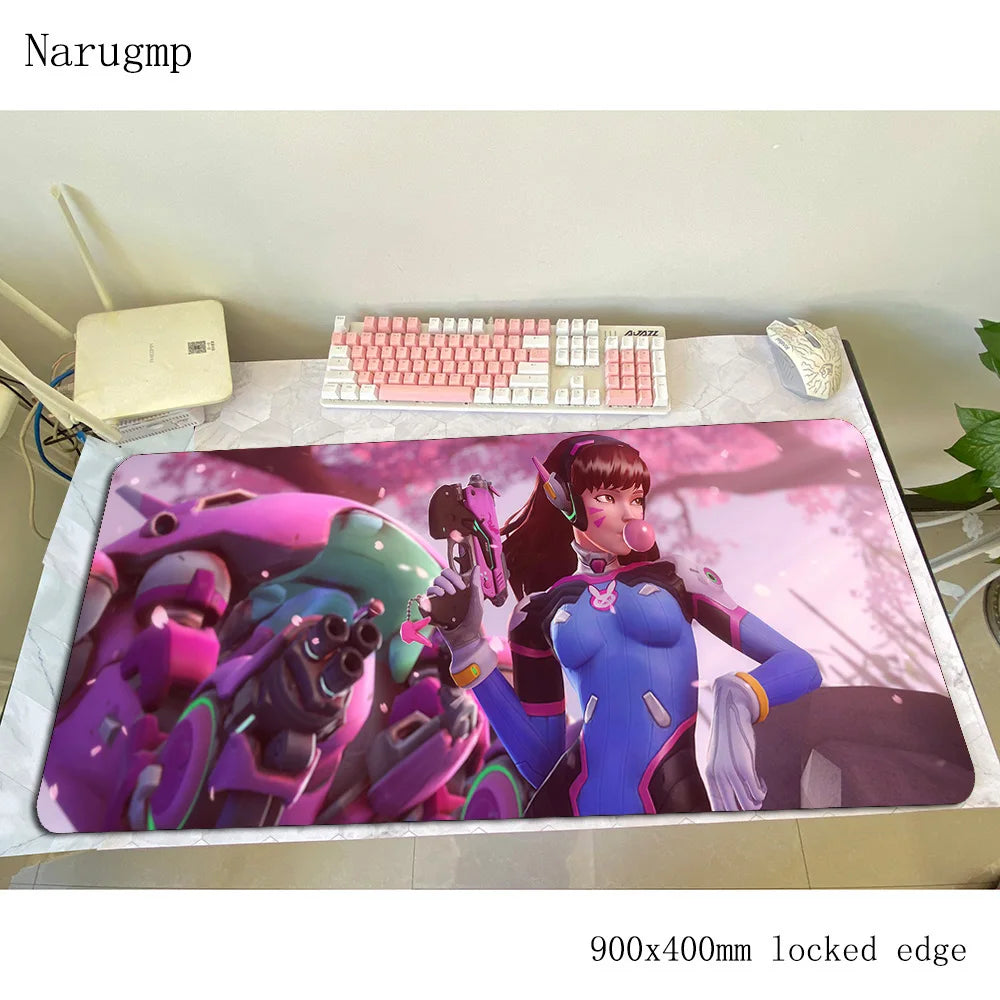 Podkładka pod mysz Overwatch, mata na biurko 900x400x3mm, duża gamingowa podkładka pod mysz i klawiaturę, prezent dla gracza PC na urodziny