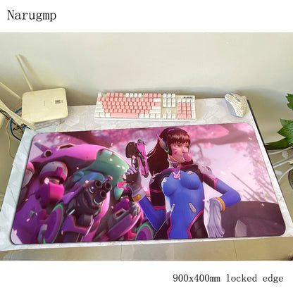 Podkładka pod mysz Overwatch, mata na biurko 900x400x3mm, duża gamingowa podkładka pod mysz i klawiaturę, prezent dla gracza PC na urodziny