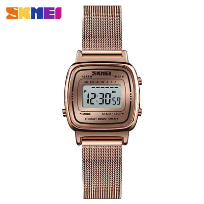 SKMEI1901 Women Top brands Luxury 3Bar Waterproof Ladies Watches Small Dial Digital Watch Relogio Feminino  Fashion Sport Watch