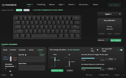 MONSGEEK FUN60 PRO&MAX HE Machanical Keyboard Magnetic Switch 60% Wireless Gaming Keyboard Rapid Trigger 8K ARGB Custom Keyboard