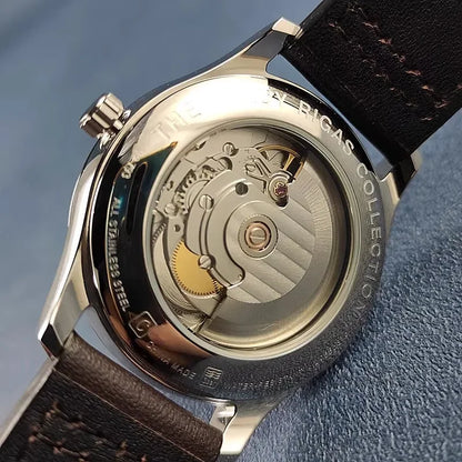 Vakuy Automatic Mechanical Watch Man's Business Auspicious Face Seagull ST2130 Movement Blue Pointer Waterproof Men's Watch