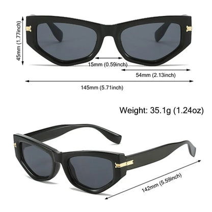 Vintage Cat Eye Sunglasses Men Women New in Fashion Irregular Gradient Eyewear Shades Luxury Brand Designer Sun Glassses 2025