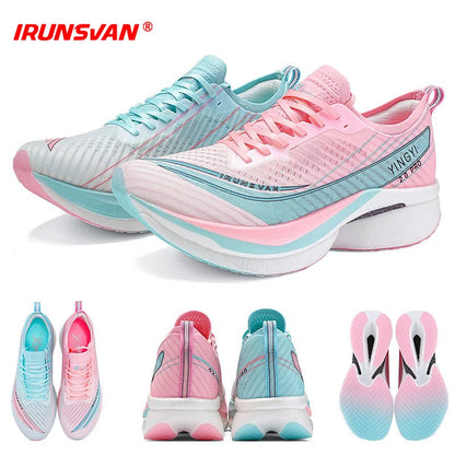 2025 IRUNSVAN SHADOW WING 2.0 PRO Sapatilhas de Corrida Desportivas de Maratona com Amortecimento Air Cushion, Placa de Carbono, Trail Running, Leves
