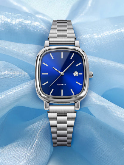 Elegant and fashionable women's watch brand, luxury quartz watch, stainless steel calendar face, couple's women's style
